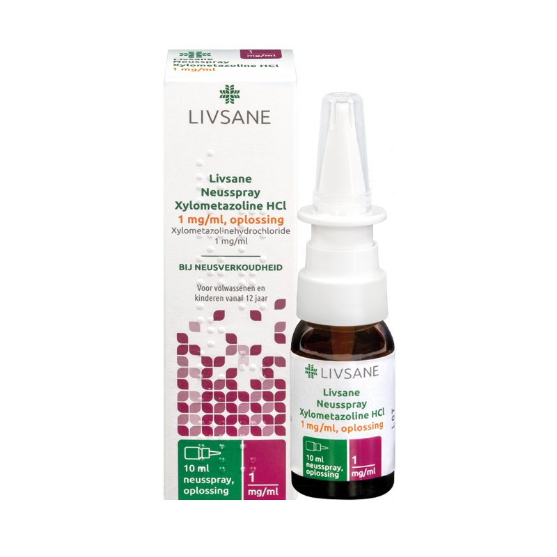 Xylometazoline Hcl 1 Mg Ml Neusspray 10 Ml Livsane